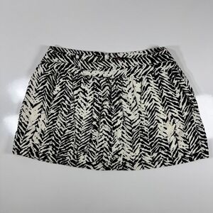 21 Women's Black & White Zebra Print Linen Mini Skirt Size‎ Large
